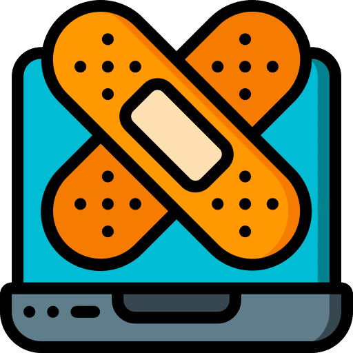 Laptop patch wound healthcare and medical icon