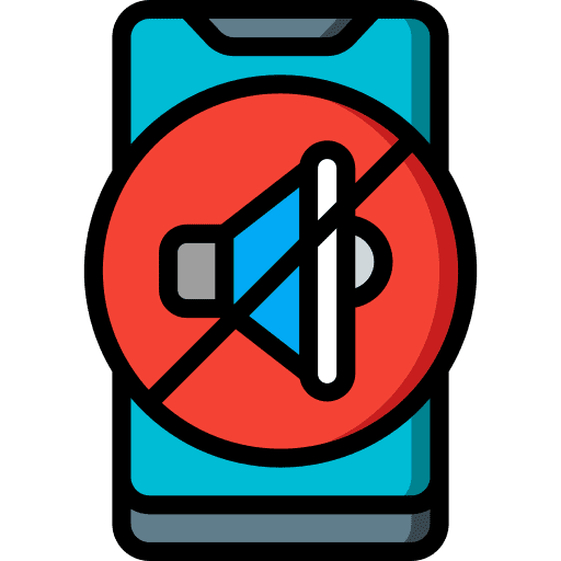Smartphone error silent mute icon