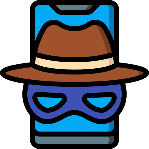 Smartphone security hacker smartphone icon