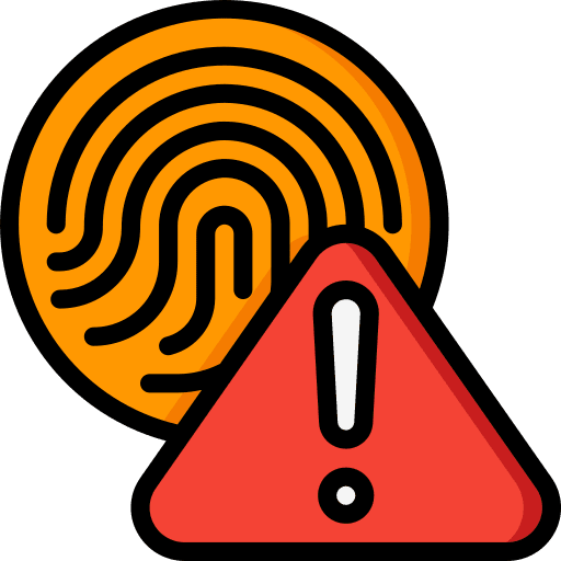 Biometric identification error biometric identification electronics icon