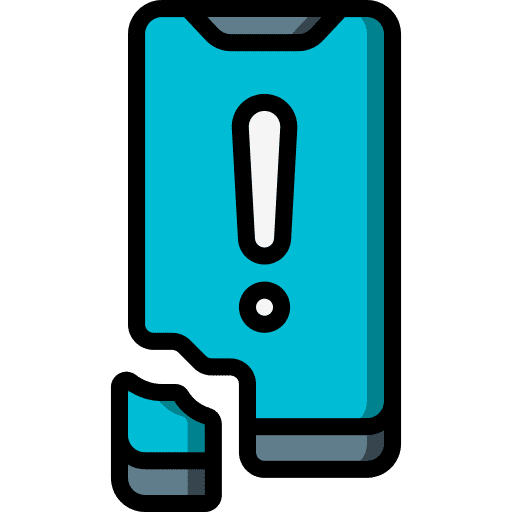 Broken broken smartphone phone call icon