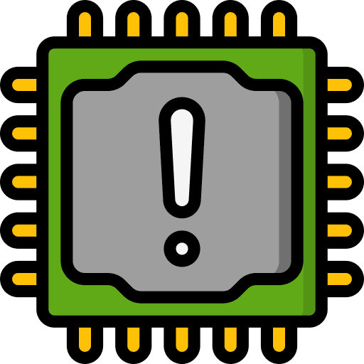 Chip processing processor chip icon