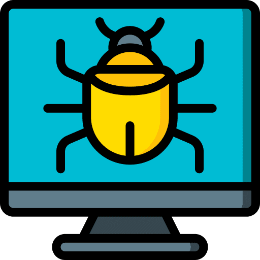 Computer security malware bug icon