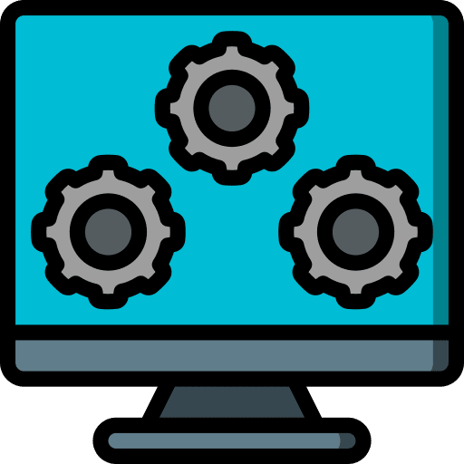 Desktop computer desktop computer management configuration icon