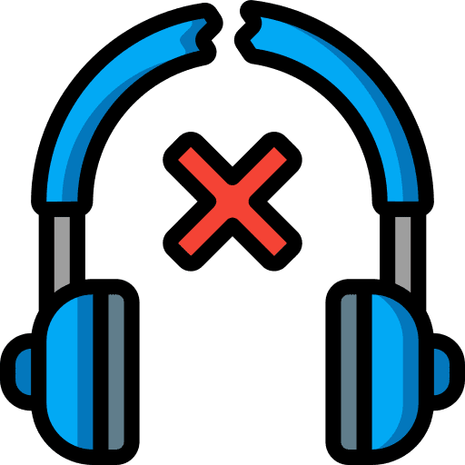 Music headphones broken music headphones audio headphones icon