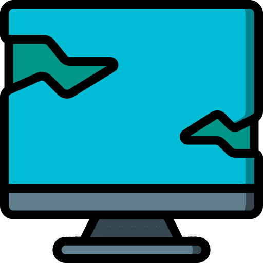 Cracked smash cracked electronics icon