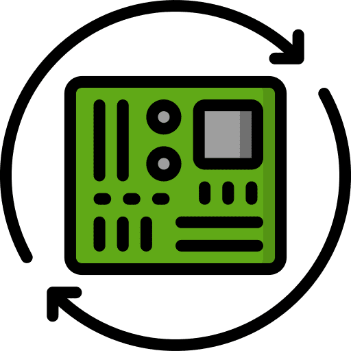 Motherboard digital technology device icon