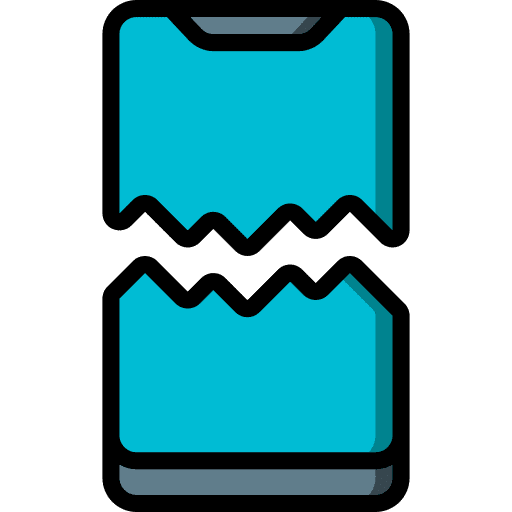 Smartphone phone call electronics broken icon