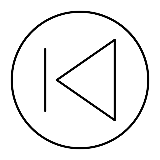 Backward music player back arrow skip icon
