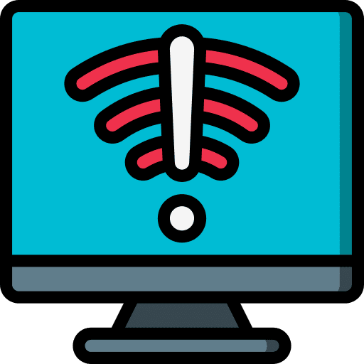 Computer electronics monitor signal icon