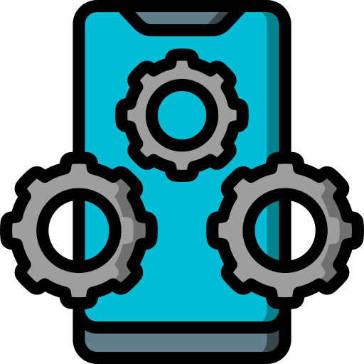 Smartphone mobile phone gears smartphone icon