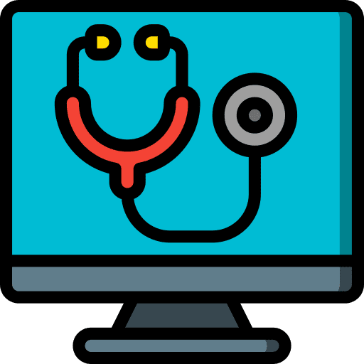 Stethoscope phonendoscope online desktop computer icon