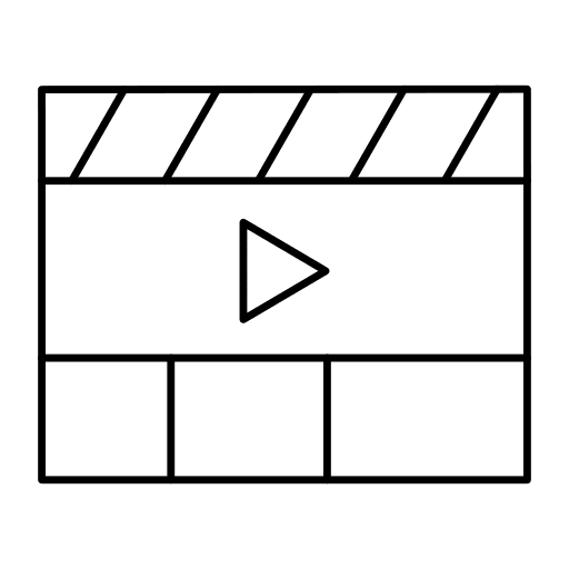 Film reel film reel play button icon