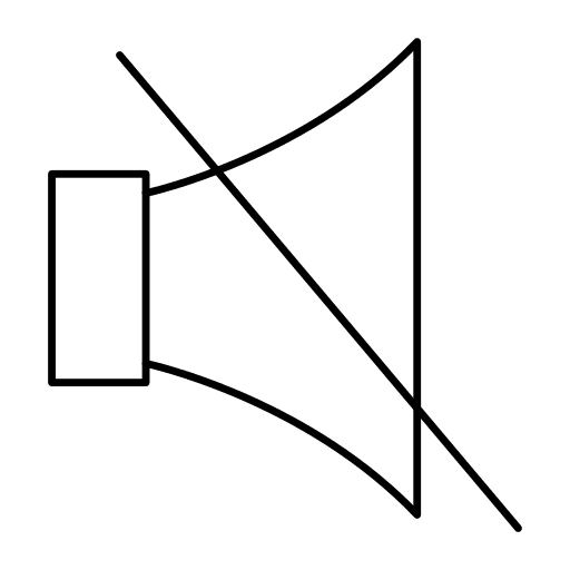 Mute volume audio sound icon