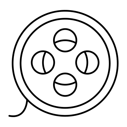 Film roll strip cinema film roll icon