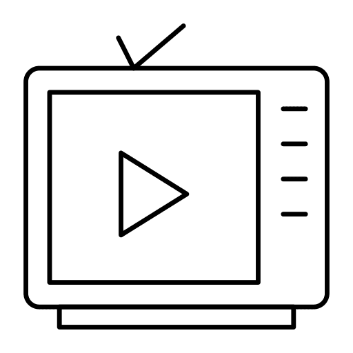 Television antenna television tv screen icon