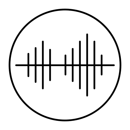 Voice audio sound waves icon
