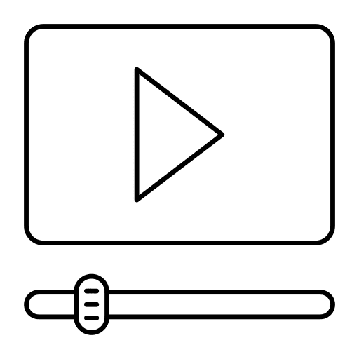Video player movie video play button icon
