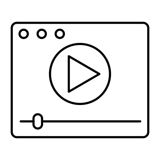 Video player video play button youtube icon