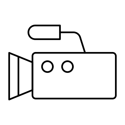 Video camera mic recorder video camera icon