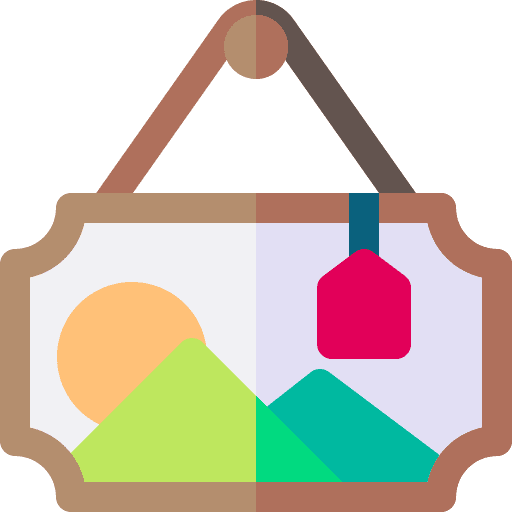 Art commerce and shopping label photo icon Art commerce and shopping label photo icon
