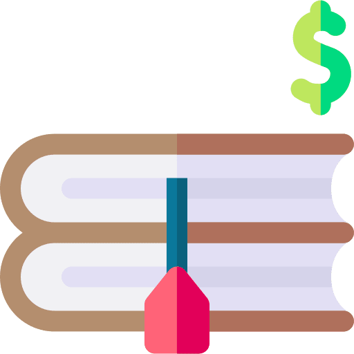 Books tag price stack icon Books tag price stack icon