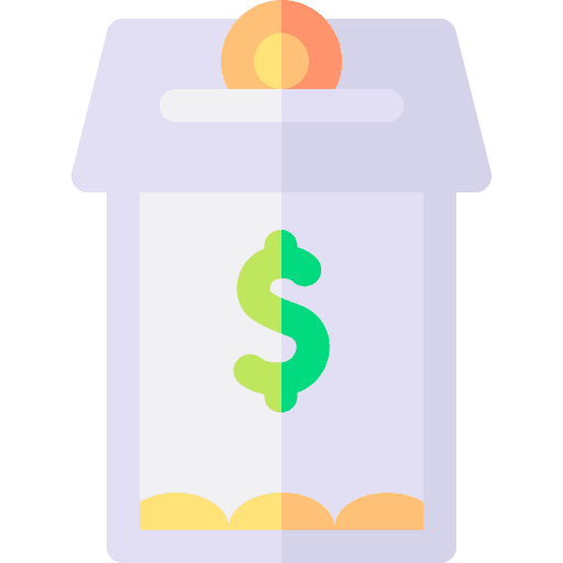 Charity business and finance money fundraise icon Charity business and finance money fundraise icon