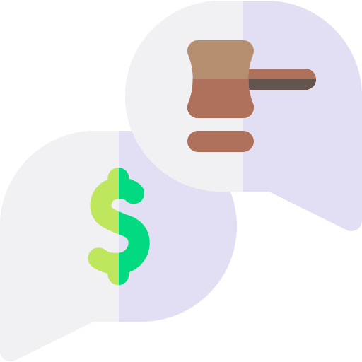 Chat dollar symbol bid business and finance icon Chat dollar symbol bid business and finance icon