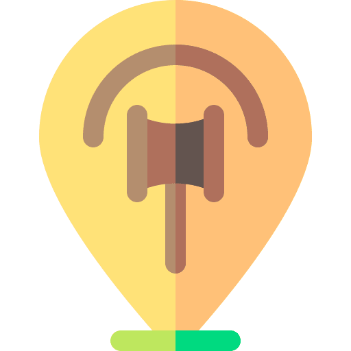 Placeholder pin hammer maps and location icon Placeholder pin hammer maps and location icon