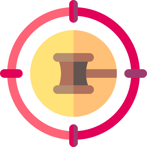 Target law bid auction icon Target law bid auction icon