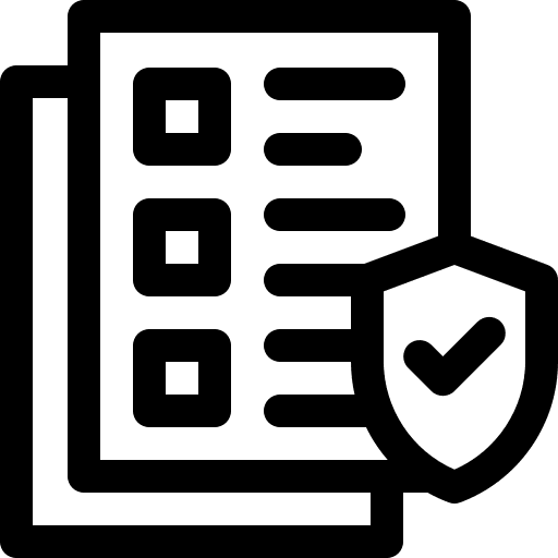 Compliant privacy policy check security icon