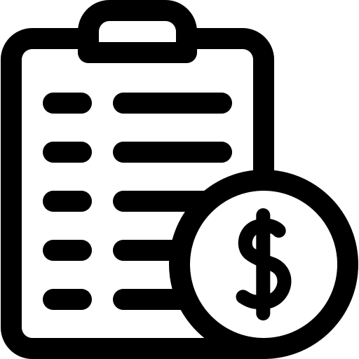Price list sheet list commerce icon