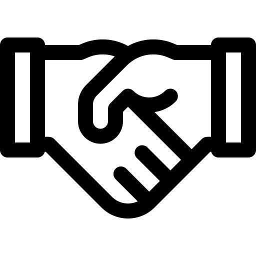Handshake gesture business finance icon