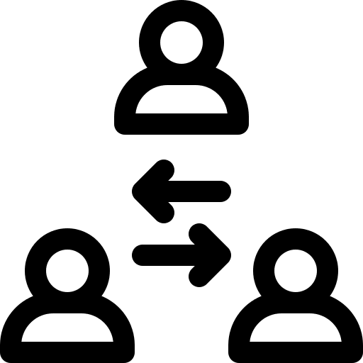 Intermediary meeting conversation members icon