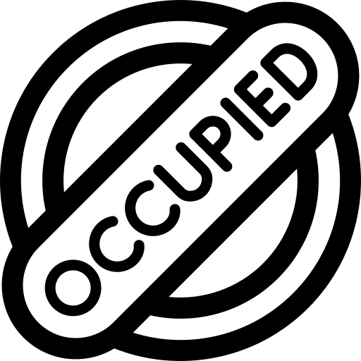 Occupied stamp sign job offer icon