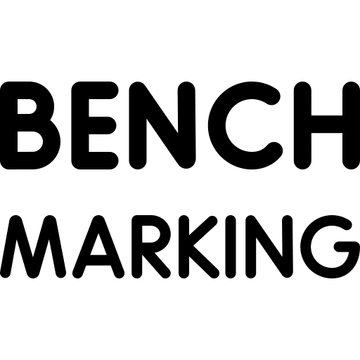 Benchmarking analysis stats seo icon