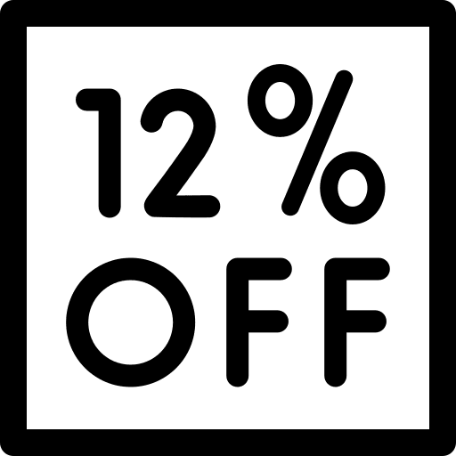 Discount commerce and shopping offer 12 icon