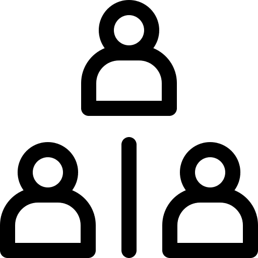 Intermediary mediator mediation team icon