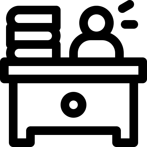 Overload business and finance worker desk icon