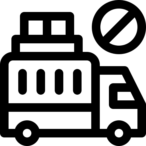 Overload forbidden shipping and delivery transportation icon