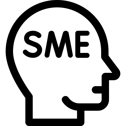 Sme manager strategy business and finance icon