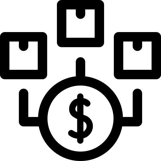 Value chain connection money value chain icon