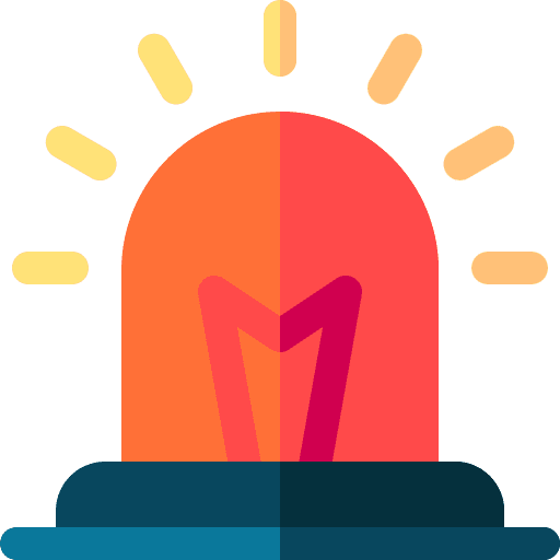 Alert lighting light alarm icon Alert lighting light alarm icon