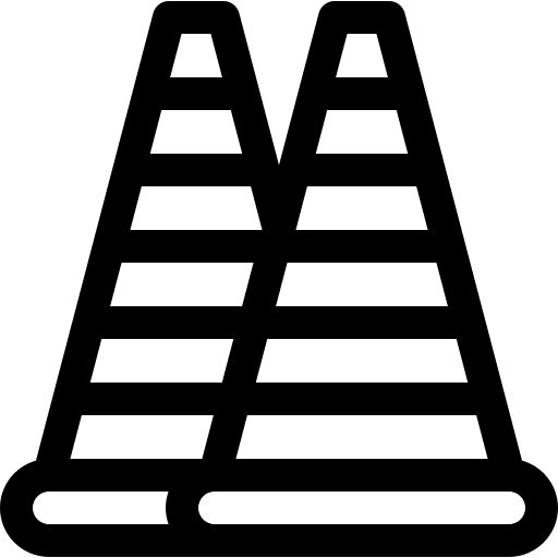 Bollard work in progress traffic cone tasks icon