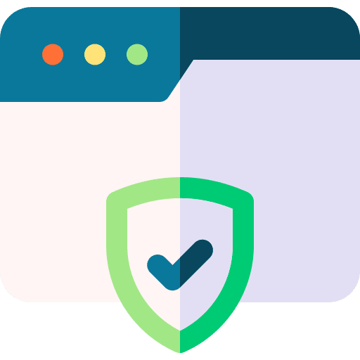 Browser shield safety internet icon