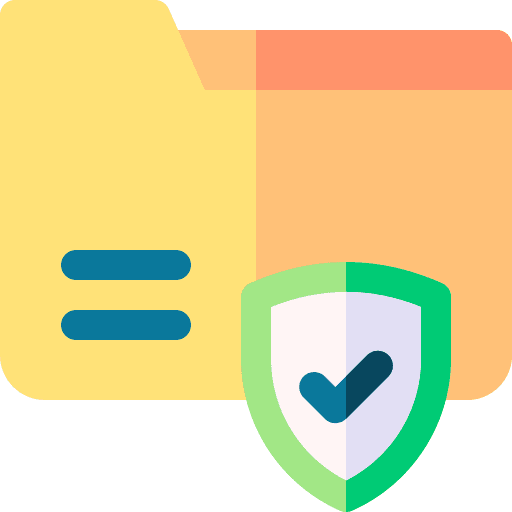 Folder note document shield icon