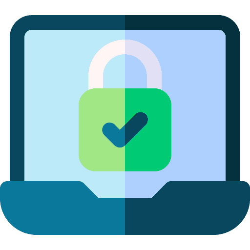Lock laptop secure security icon Lock laptop secure security icon