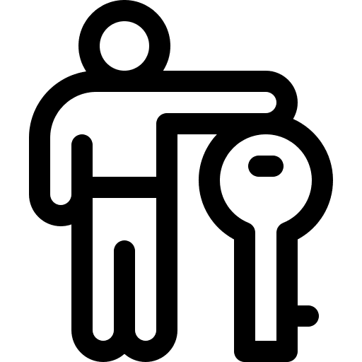 Locksmith authorization laptop user icon