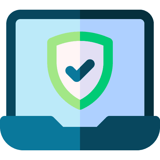 Secure computer shield seo and web icon