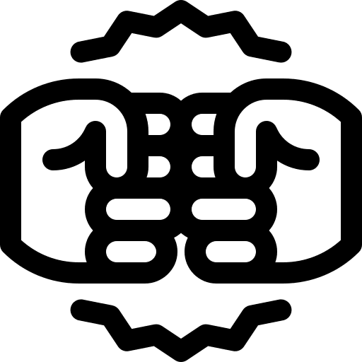 Struggle angry conflict hands icon